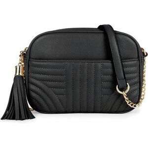 Quilted Crossbody Bags for Women - Stylish Camera Bag with Tassel -